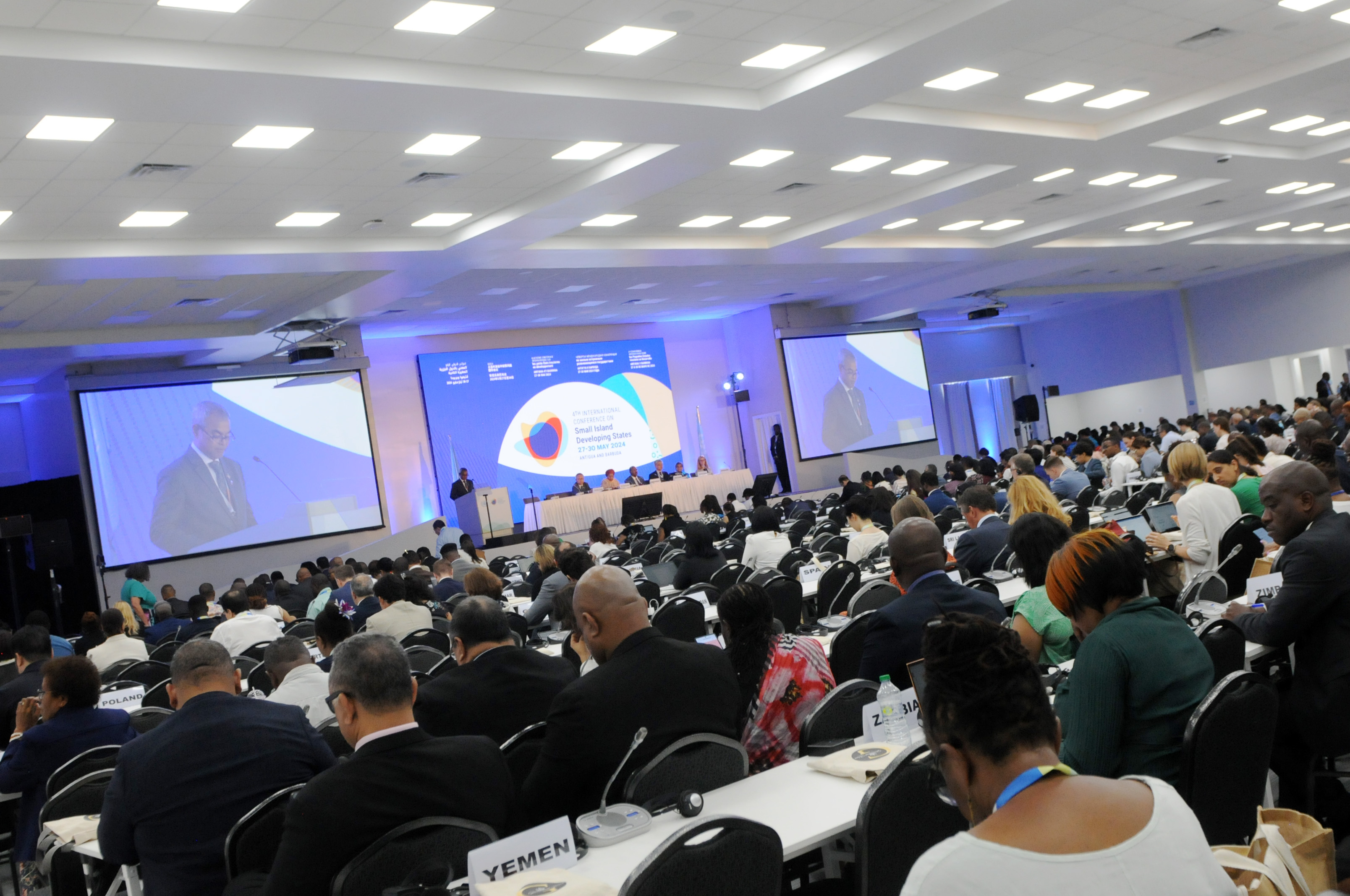 A view of the closing plenary 4th SIDS Conference 30May2024 Photo